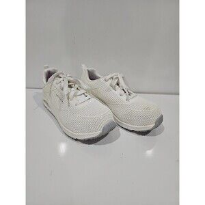 SKECHERS WOMENS WORK SNEAKER US 8.5 WHITE 108072 COMP TOE SLIP RESISTANT SOLE